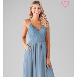 Kennedy Blue Slate Blue Bridesmaids Dress